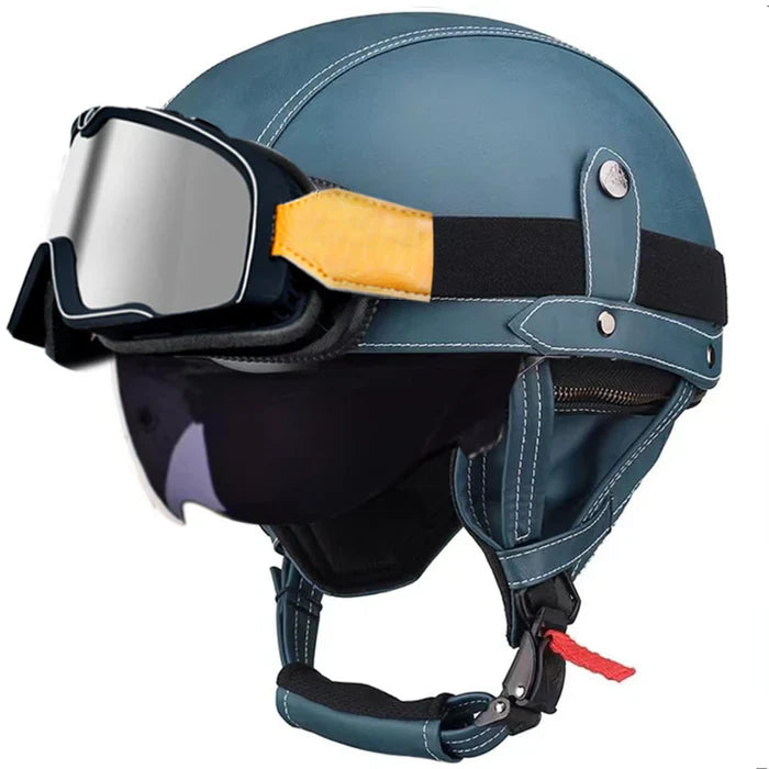 DOT Retro German Style Half Helmet-H02