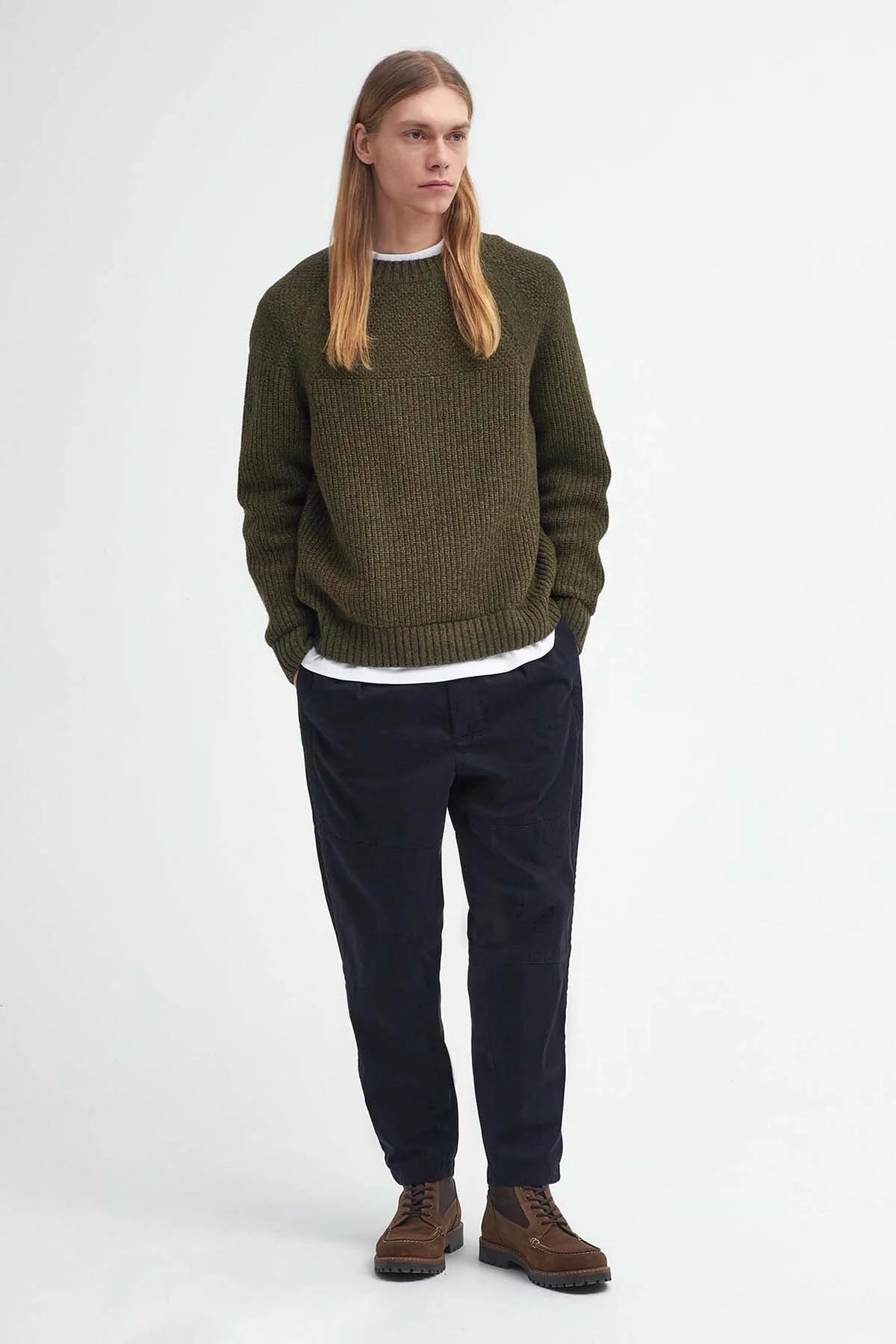 Gansey Oversized Crew Neck Jumper - SAGE MIX
