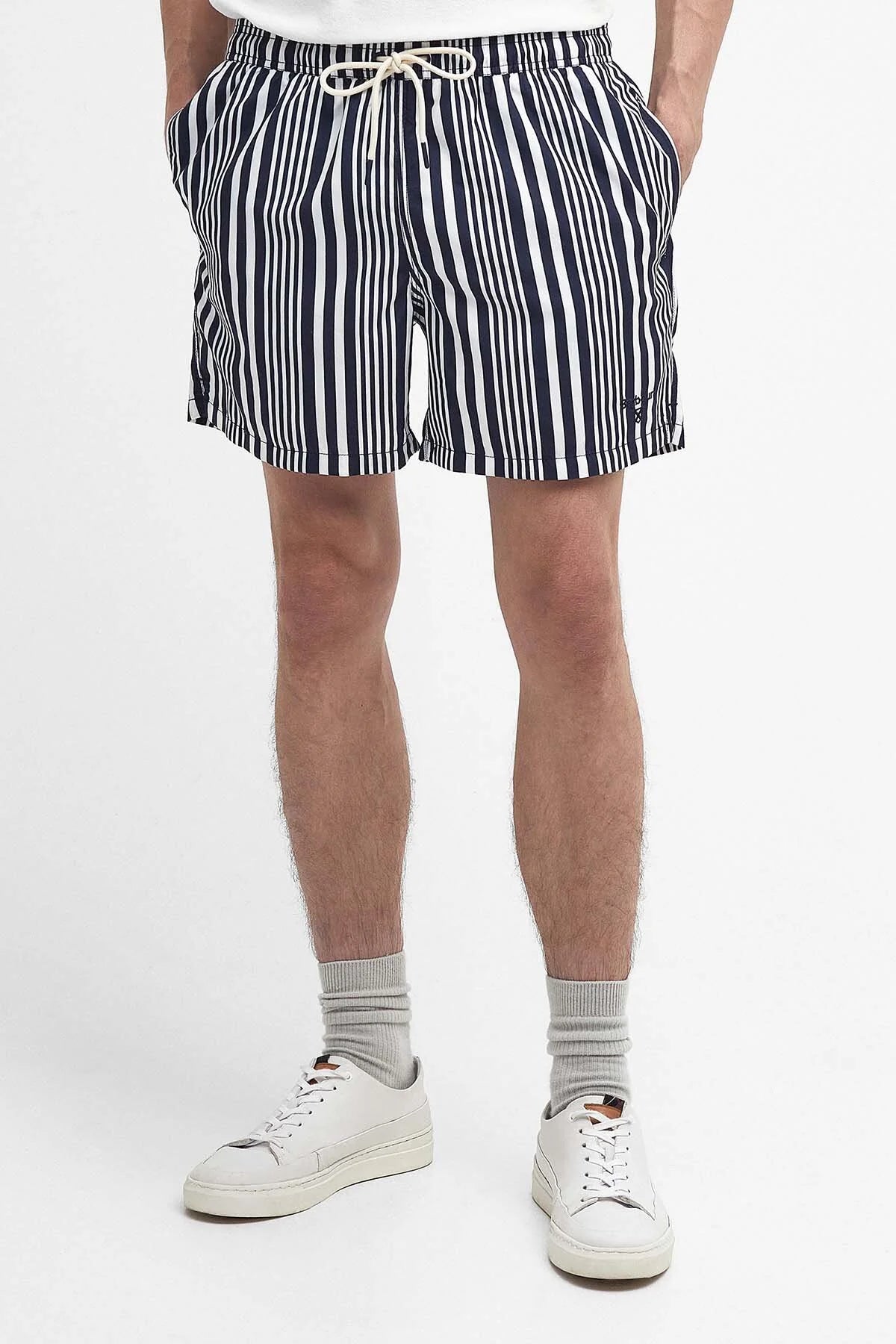 Decklam Striped Swim Shorts - NAVY