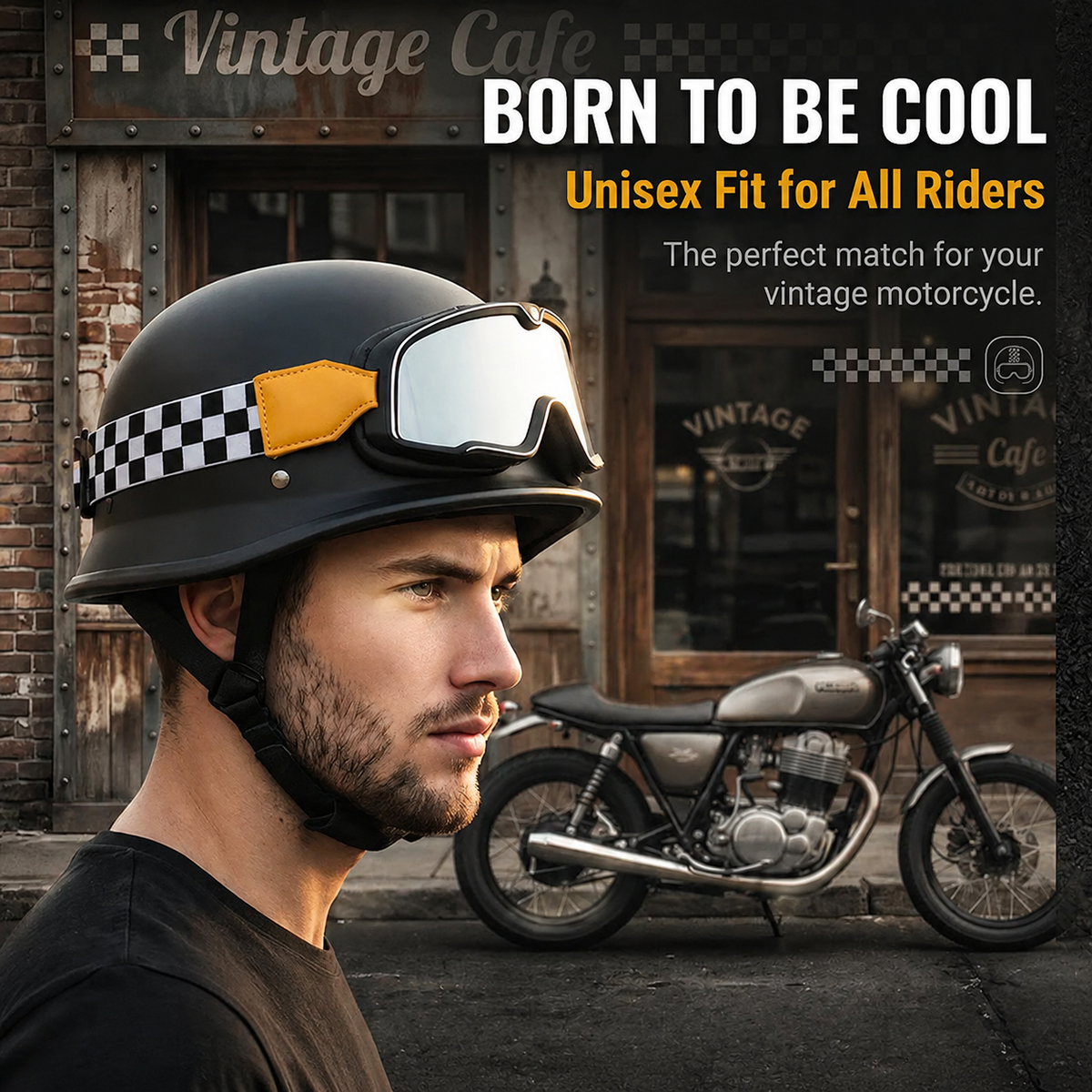 German Style Motorcycle Helmet-H22