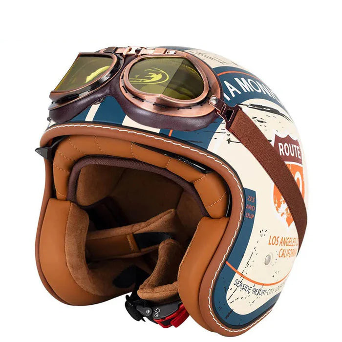 DOT Vintage Retro Motorcycle Helmet-H01