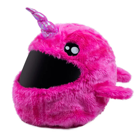 Motorcycle Helmet Cover - Pink Narwhal