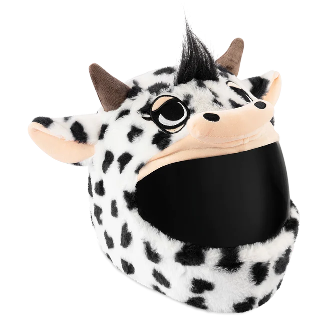 Motorcycle Helmet Cover - Cow (Black & White)
