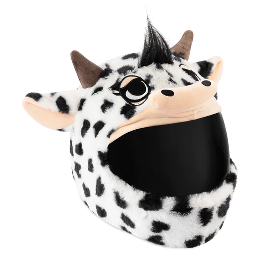 Motorcycle Helmet Cover - Cow (Black & White)