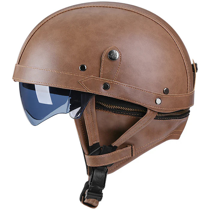 DOT Retro German Style Half Helmet-H02