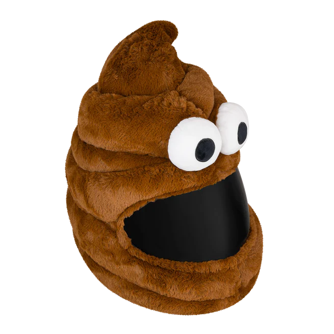 Motorcycle Helmet Cover - Poop Emoji