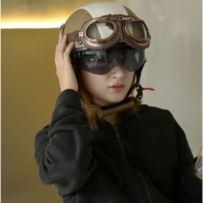 Japanese-Style Retro Summer Half Helmet – H15