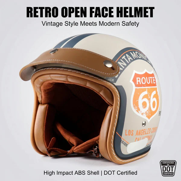 DOT Motorcycle Helmet 3/4 Half Helmet-H37