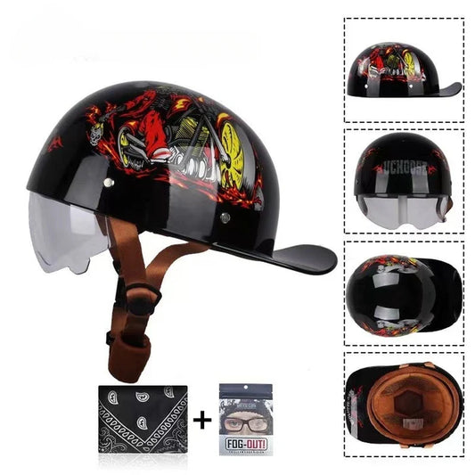 DOT Baseball Style Motorcycle Helmet-H10
