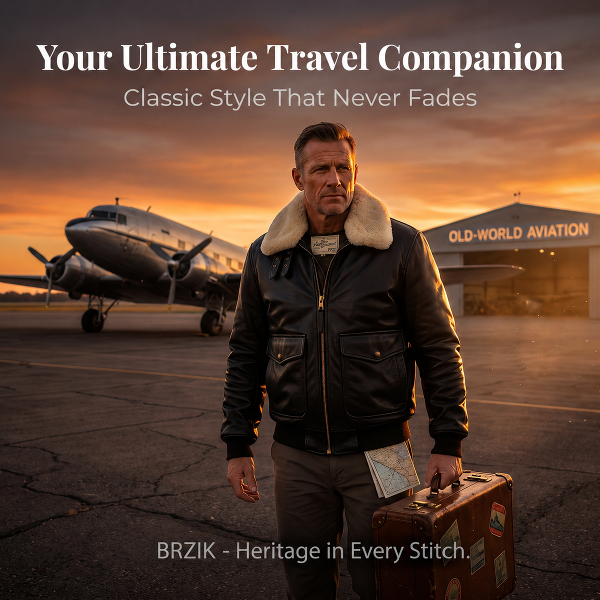Genuine leather flight suit jacket-J51