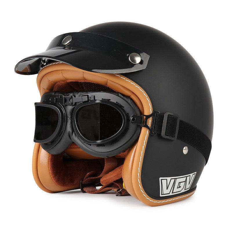 DOT Motorcycle Helmet 3/4 Half Helmet-H39