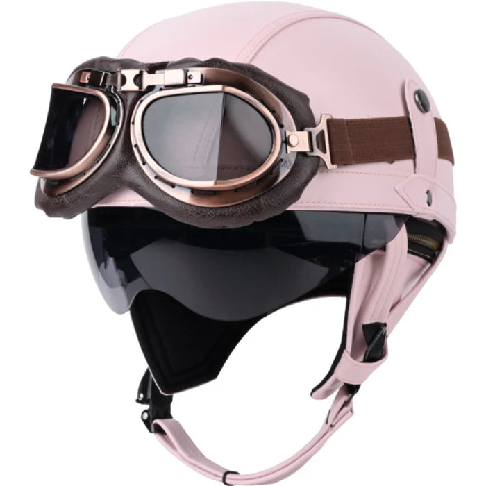 DOT Retro German Style Half Helmet-H02
