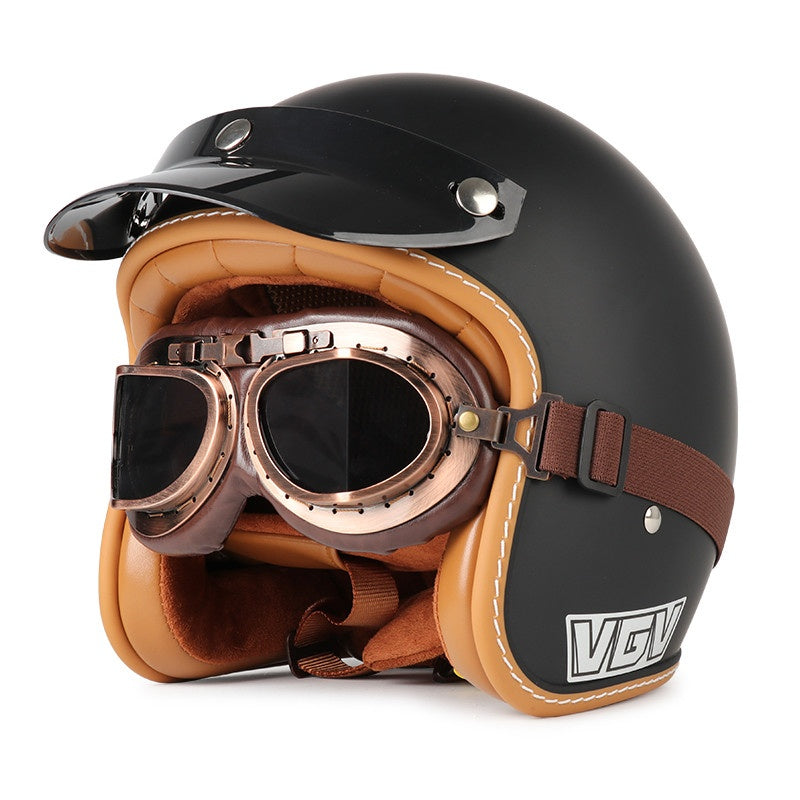 DOT Motorcycle Helmet 3/4 Half Helmet-H39