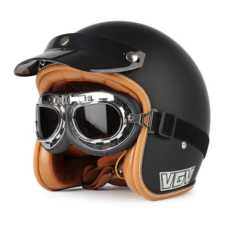 DOT Motorcycle Helmet 3/4 Half Helmet-H39