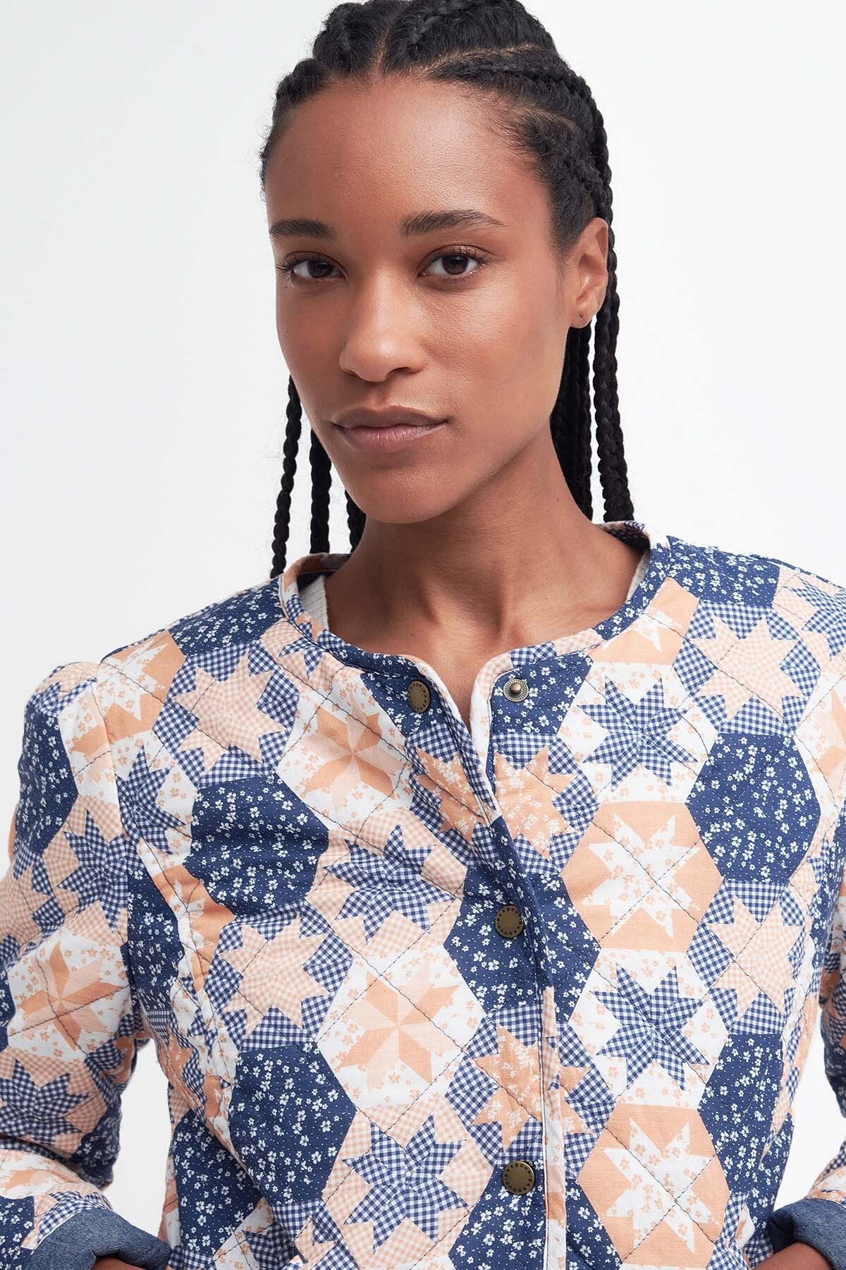 Margate Reversible Collarless Jacket - MULTI