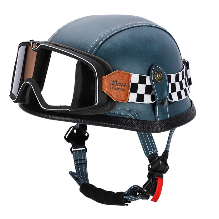 Retro Half Helmet Pedal German Steel Cruise - H09