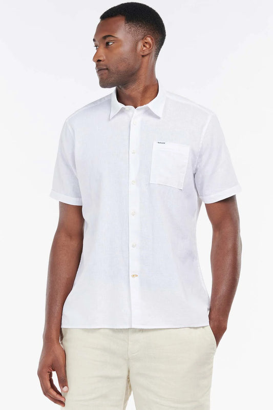 Nelson Short Sleeve Summer Shirt - WHITE