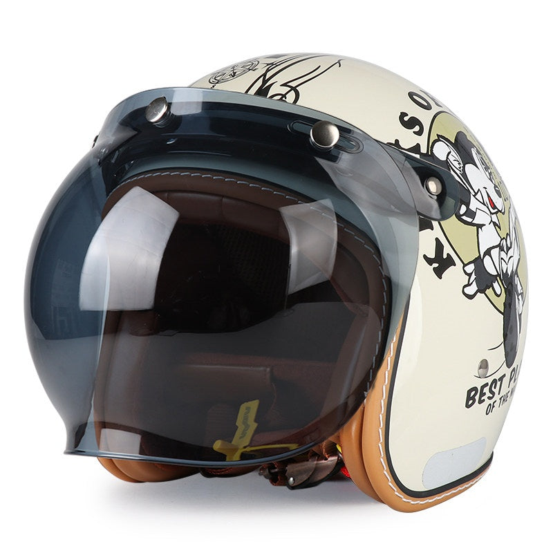 DOT Motorcycle Helmet 3/4 Half Helmet-H39