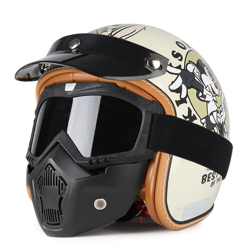 DOT Motorcycle Helmet 3/4 Half Helmet-H39