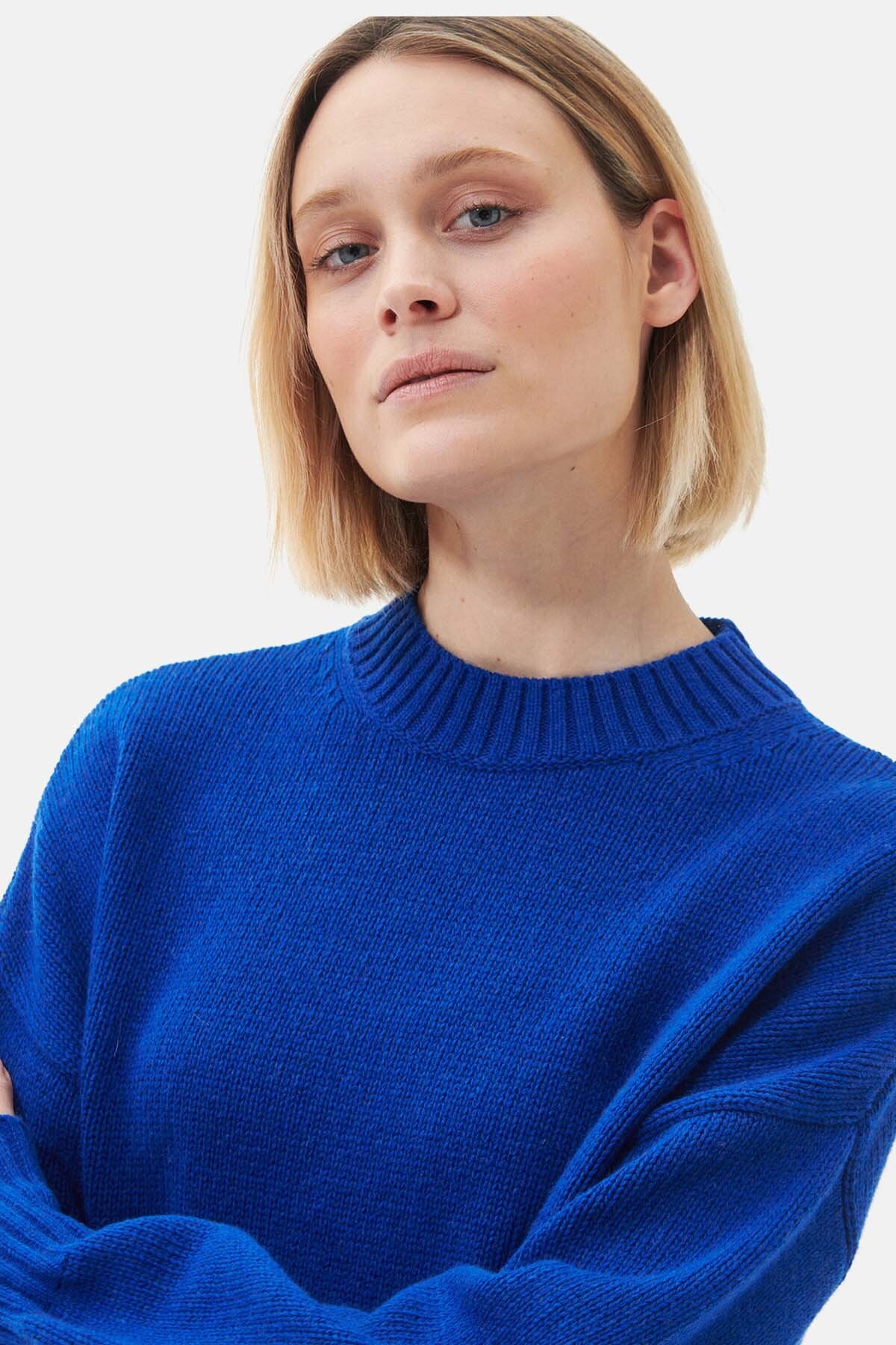 Angelina Knitted Jumper - AZURE BLUE
