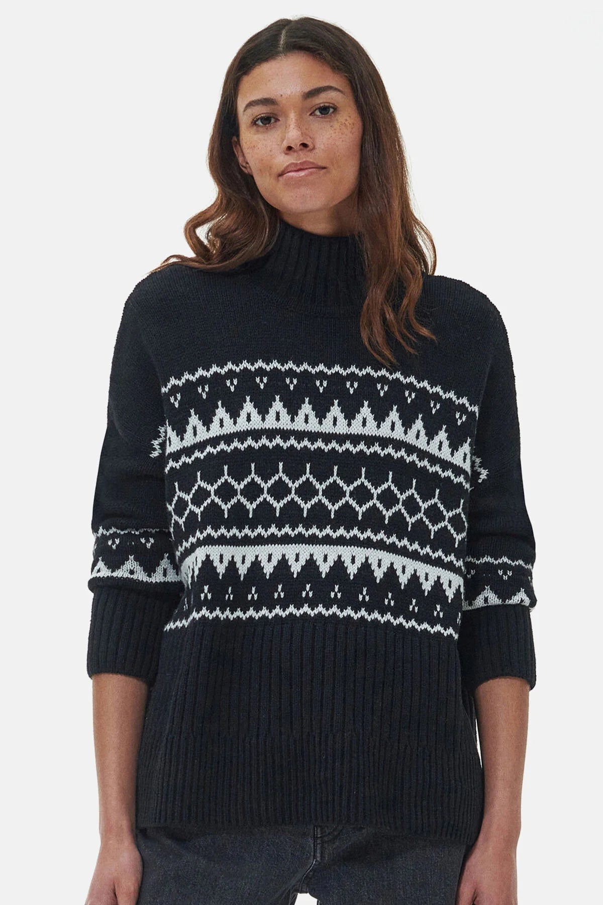 Pine Knitted Jumper - BLACK