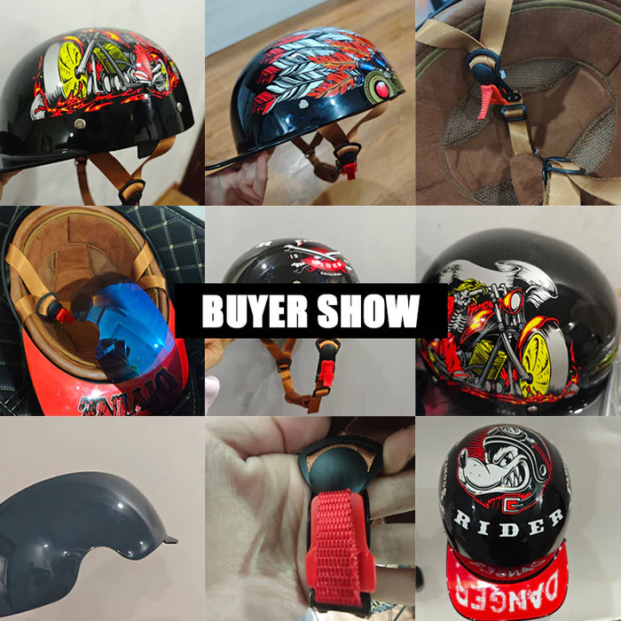 DOT Baseball Style Motorcycle Helmet-H10