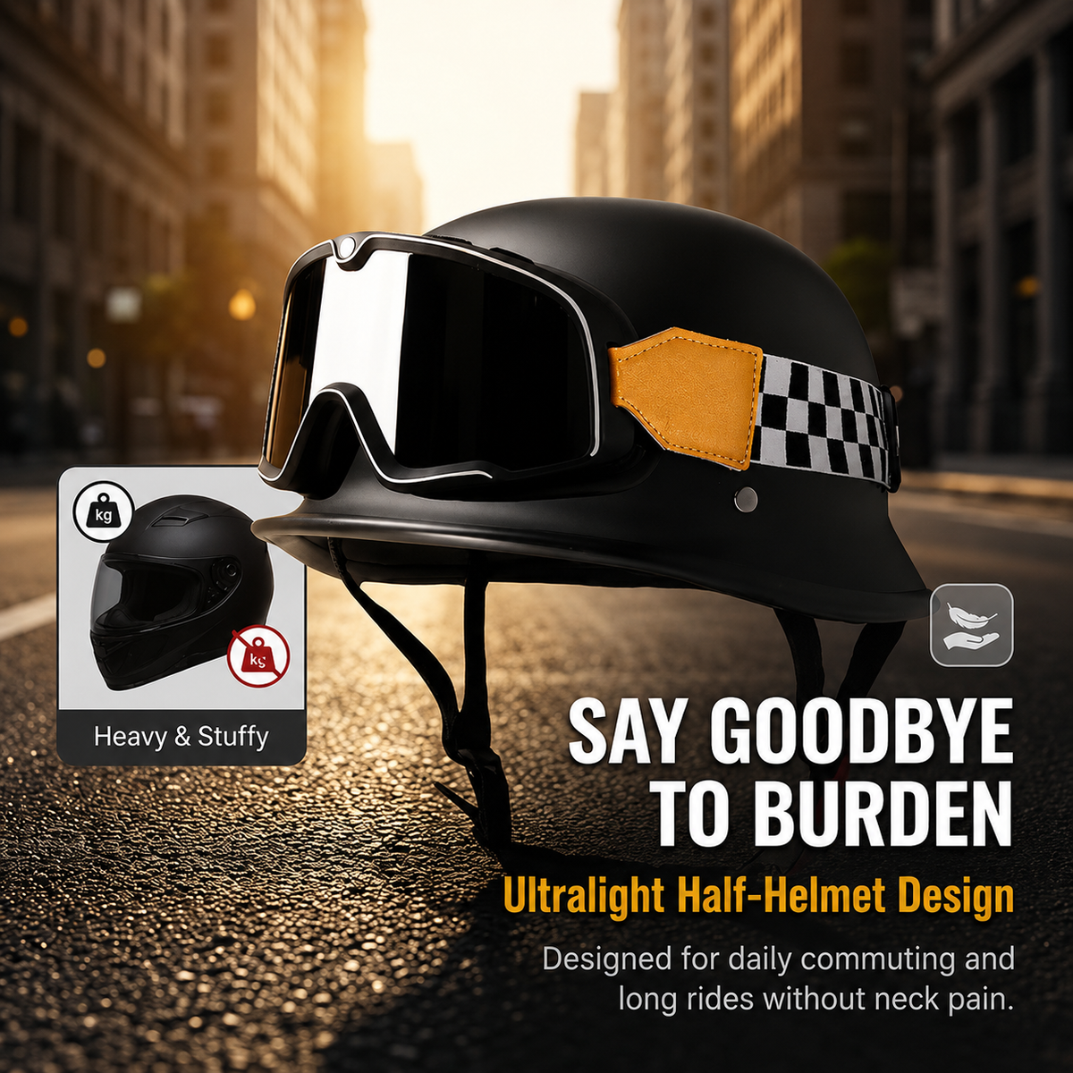 German Style Motorcycle Helmet-H22