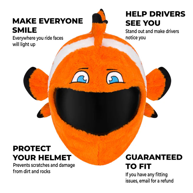 Motorcycle Helmet Cover - Clown Fish