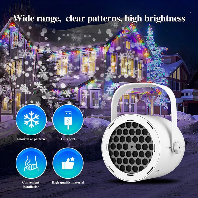 🎁2026 New Arrivals 49% OFF💥16-Pattern USB Christmas Projector Light – high-definition projection, USB powered & adjustable angle🎅🌟