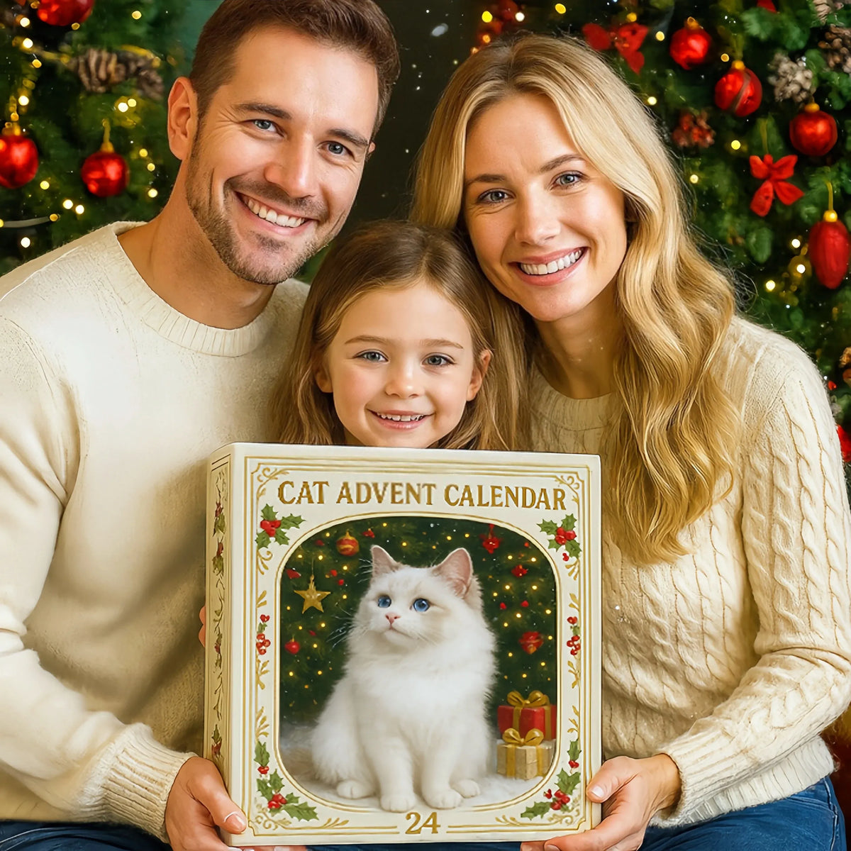 🎄💥Advent Calendar 2026 Cat Advent Calendar - Giftfor Adults Friends CatOwners and Lovers Christmas Holiday Countdown Gift🐈(Single-sided printing)