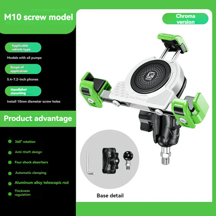 No-blocking camera shock-absorbing anti-theft motorcycle phone holder-S05