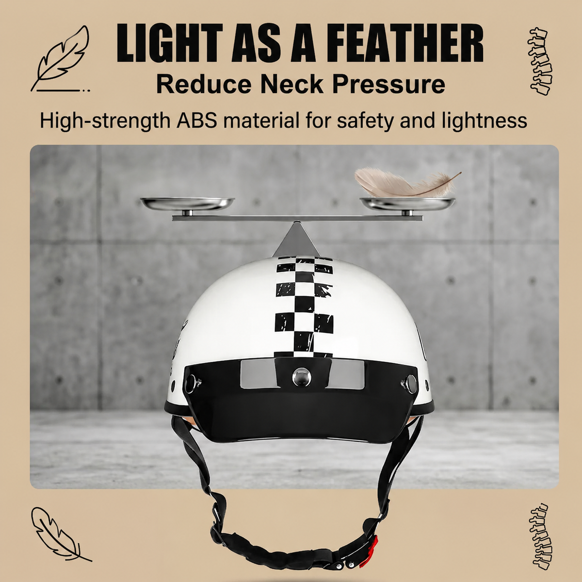 Retro half-helmet, summer travel gear-H48