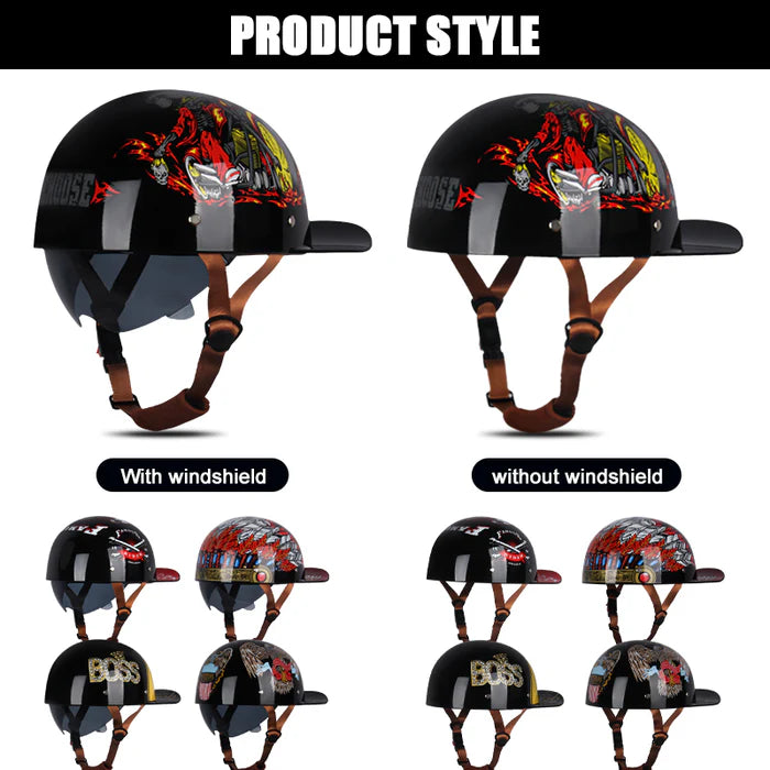 DOT Baseball Style Motorcycle Helmet-H10