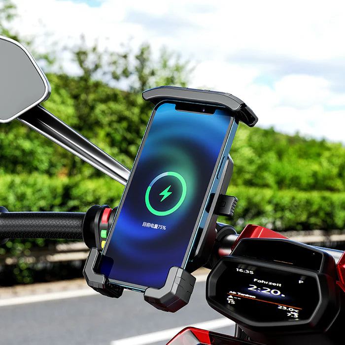 20W Wireless Charging Motorcycle Phone Holder - S03