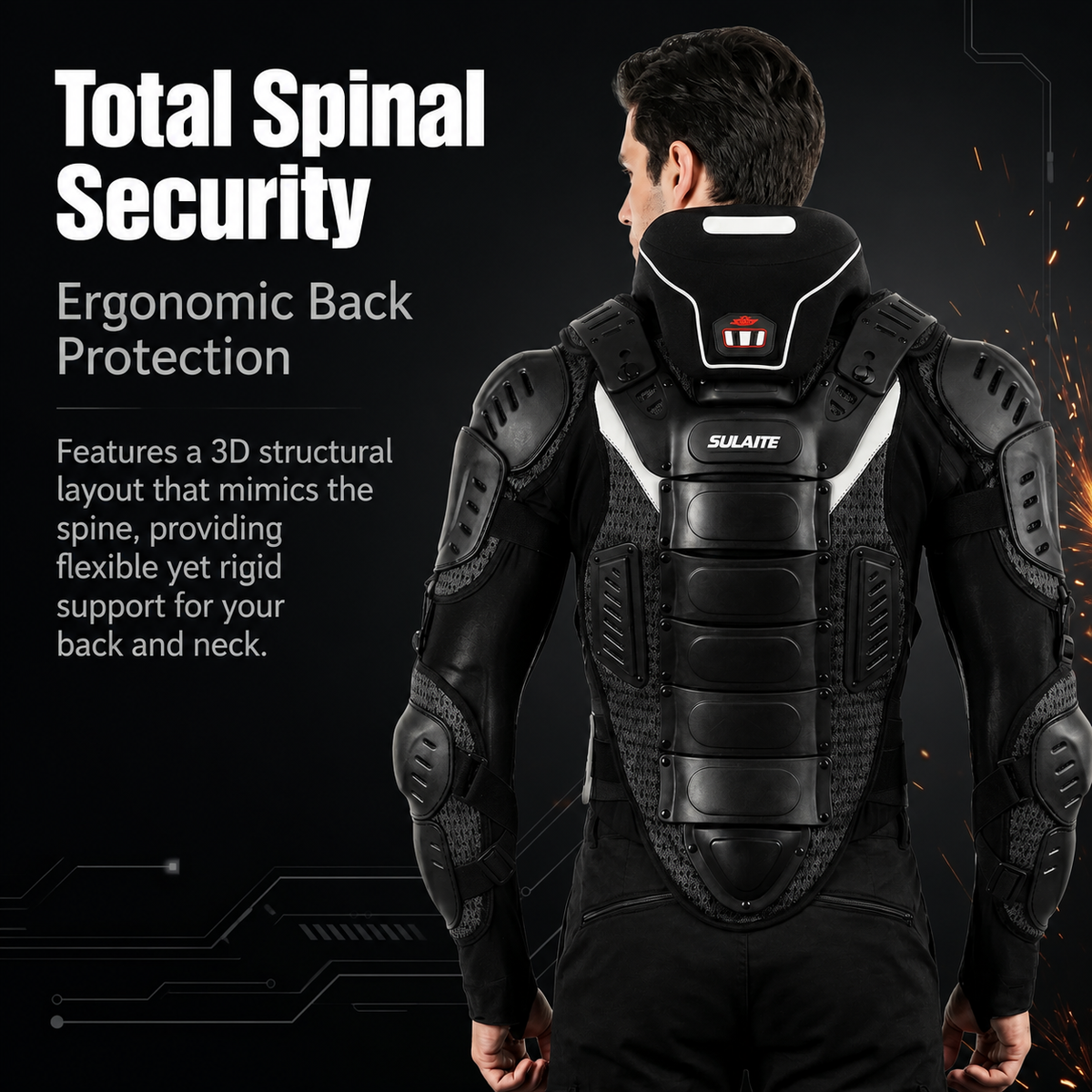 Motorcycle riding suit with neck protection-A12