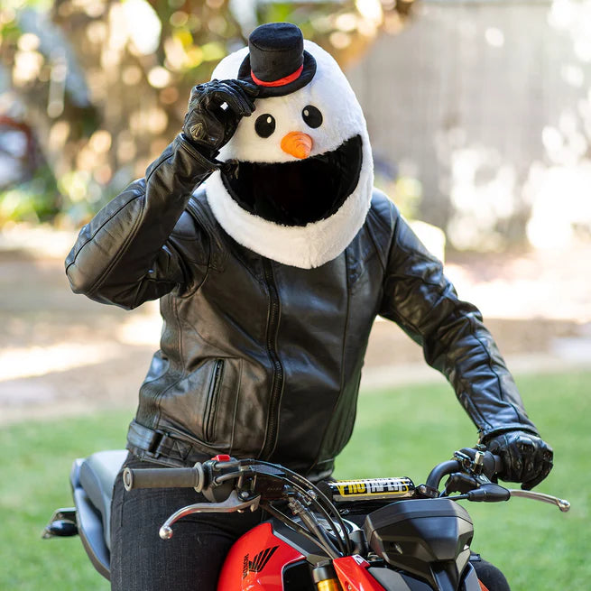 Motorcycle Helmet Cover - Snowman