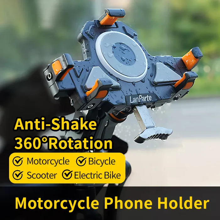 🔥Dual shock-absorbing aluminum alloy motorcycle phone holder - S01