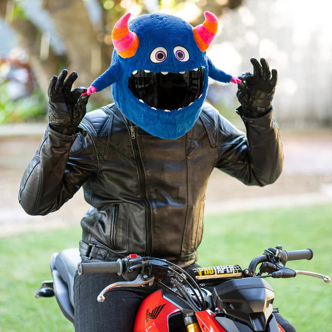 Motorcycle Helmet Cover - Horned Monster
