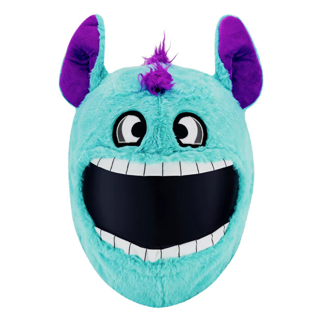 Motorcycle Helmet Cover - Crazy Blue Monster