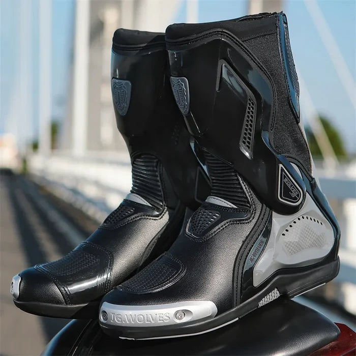 Anti-collision road breathable motorcycle riding boots-B03