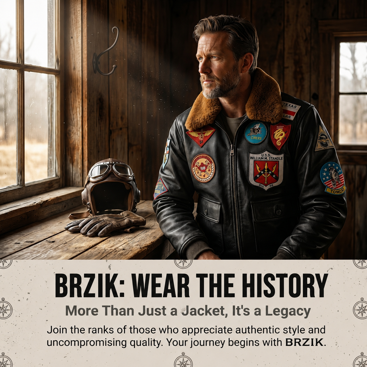 American G1 Multi-Standard Leather Flight Suit Jacket-J09