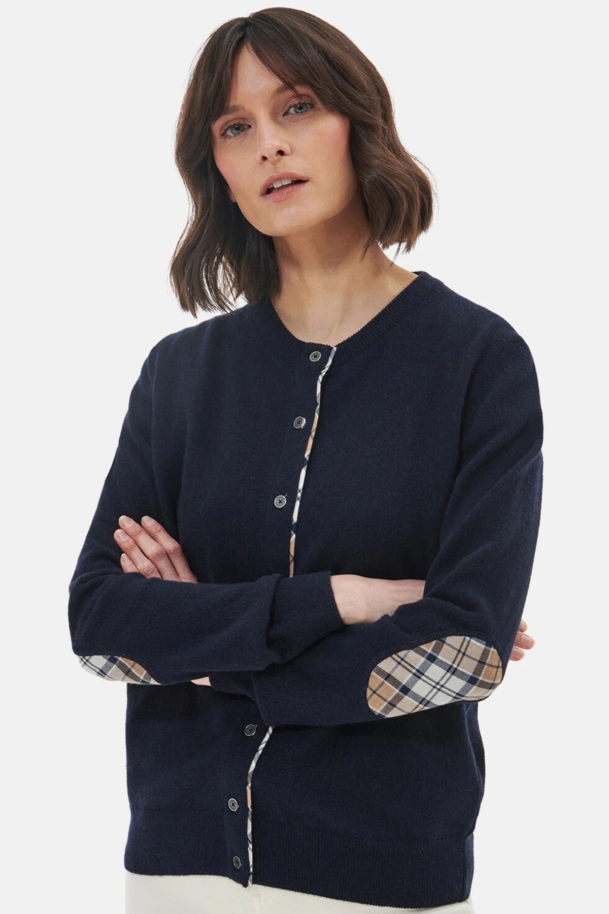 Pendle Cardigan - NAVY/FAWN