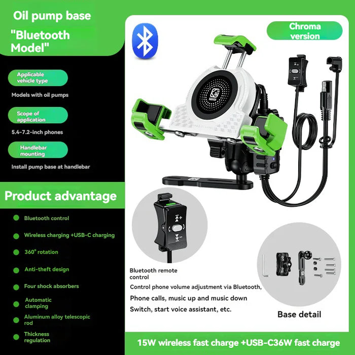 No-blocking camera shock-absorbing anti-theft motorcycle phone holder-S05