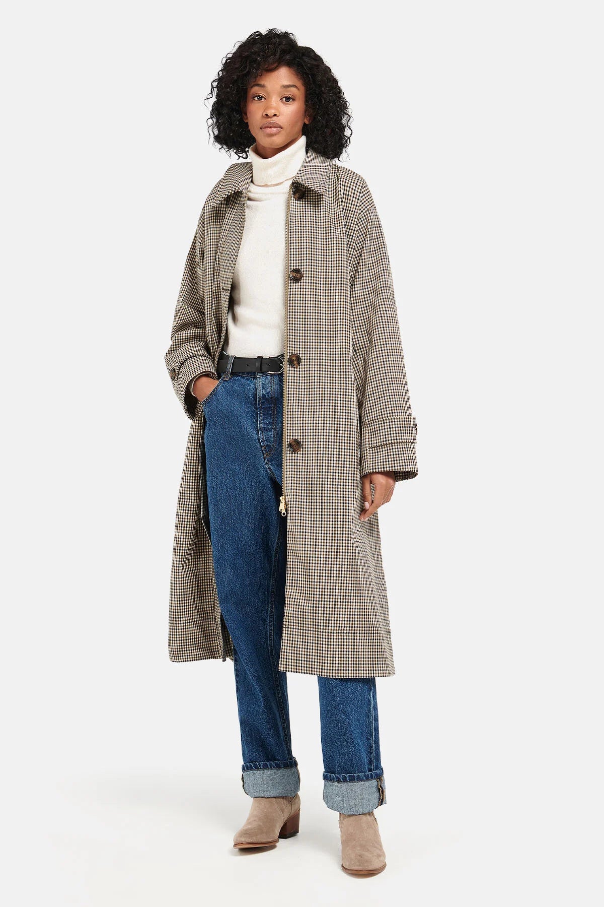 Somerland Check Jacket - POPLAR GREEN MICRO C