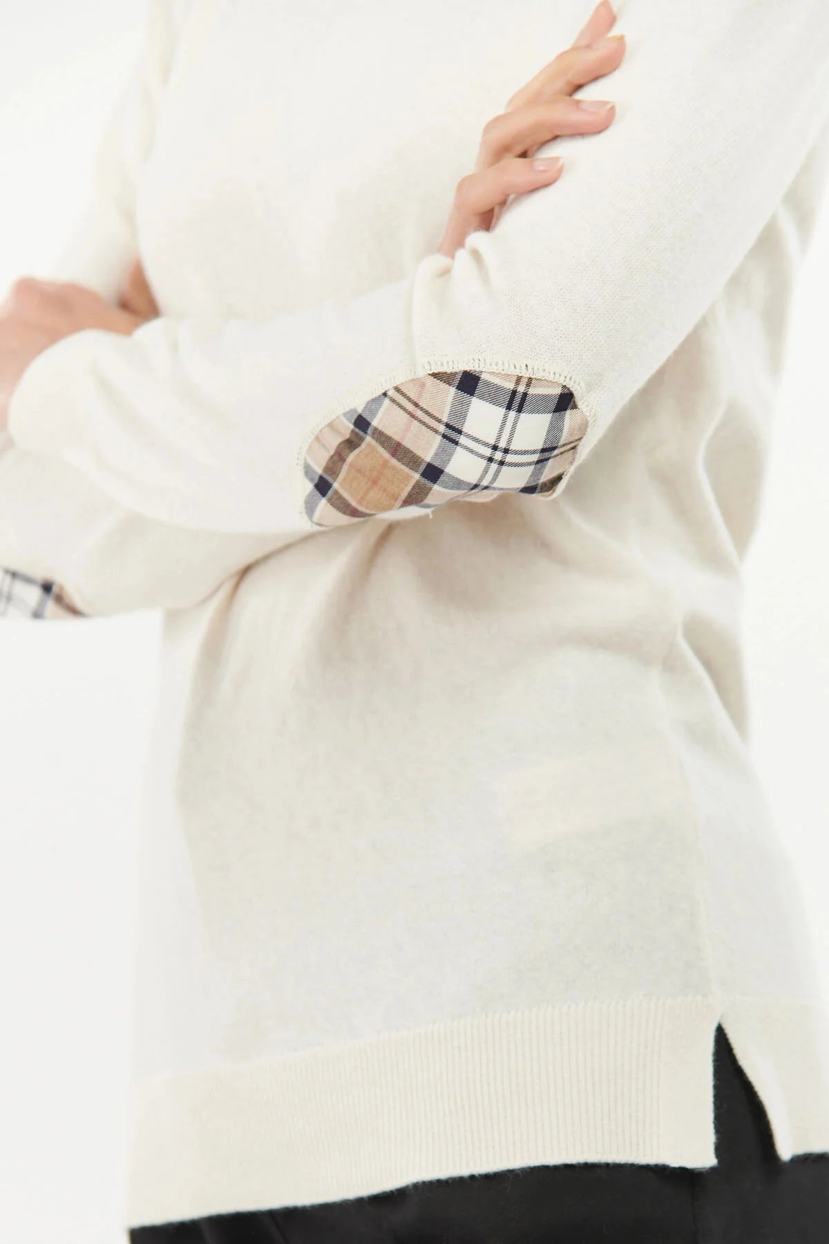 Pendle Crew Knit Sweatshirt - CREAM ROSEWOOD