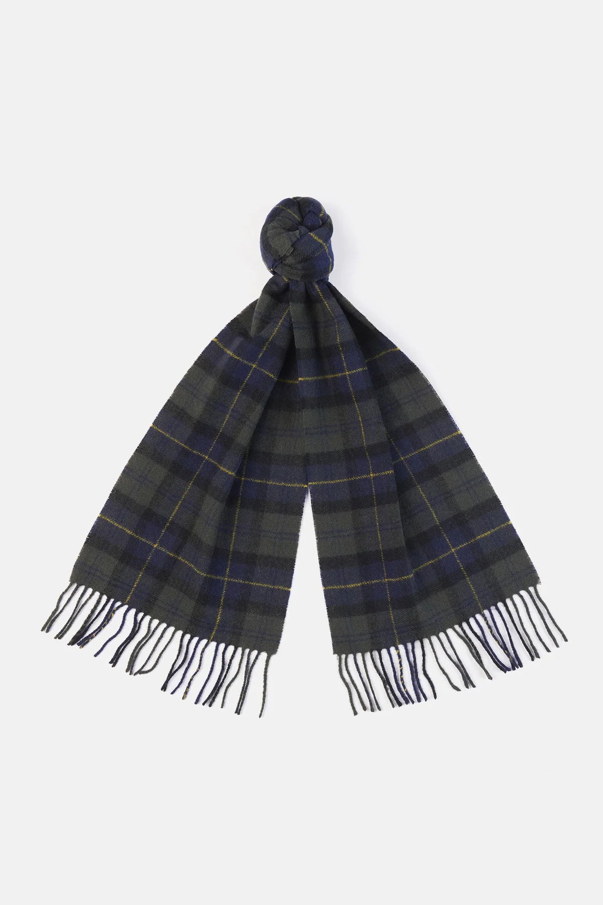 Tartan Lambswool Scarf - OLIVE NIGHT