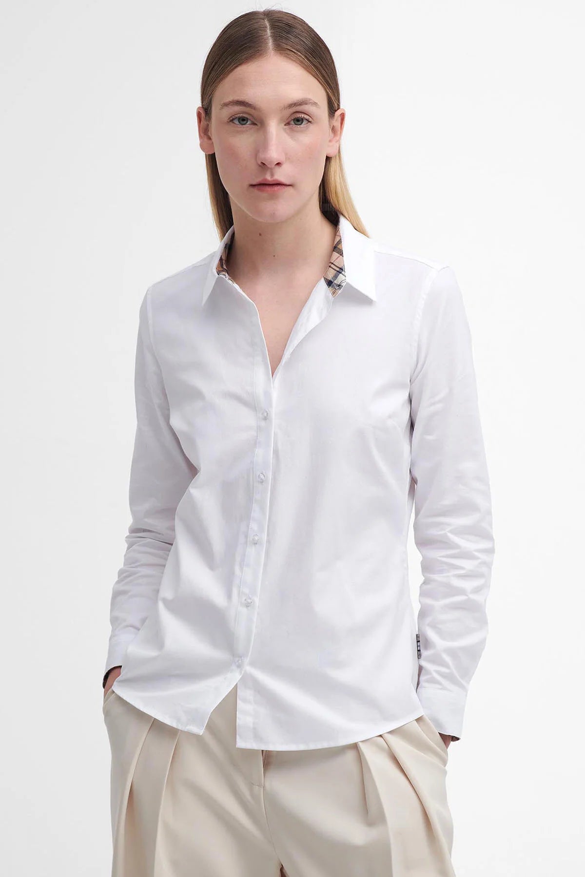 Derwent Shirt - WHITE/HESSIAN TARTAN