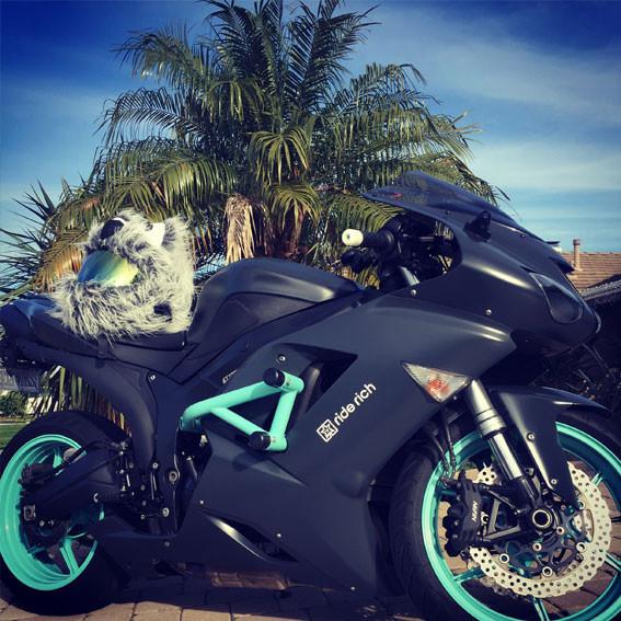 Motorcycle Helmet Cover - Grey