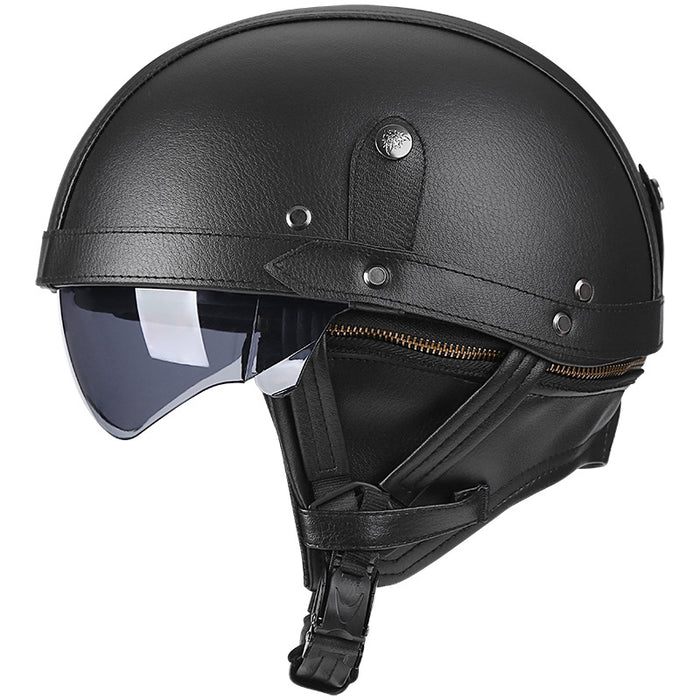 DOT Retro German Style Half Helmet-H02