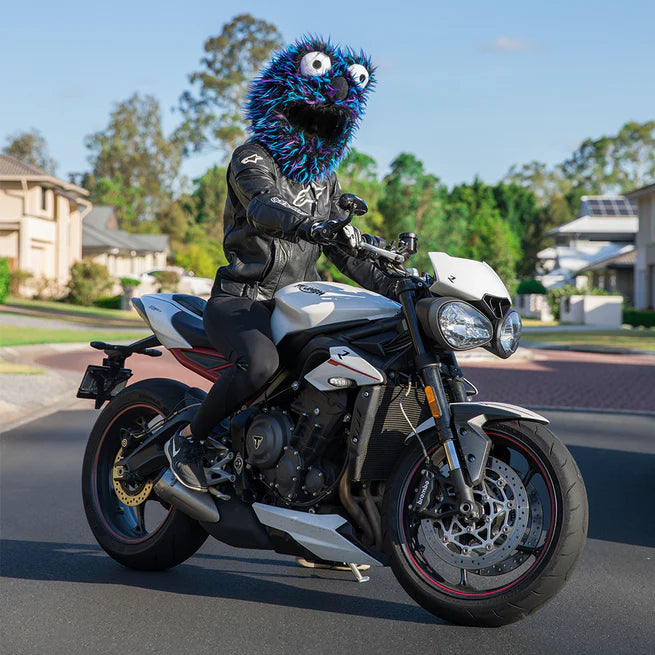 Motorcycle Helmet Cover - Blue, Purple And Black